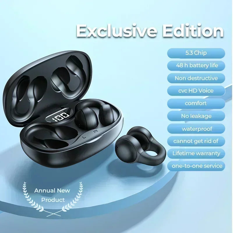 NEW X58 Wireless Earphone Noise Reduction Bluetooth LDE Power Display Earbuds in-Ear Headsets with Mic Touch Control for Phone
