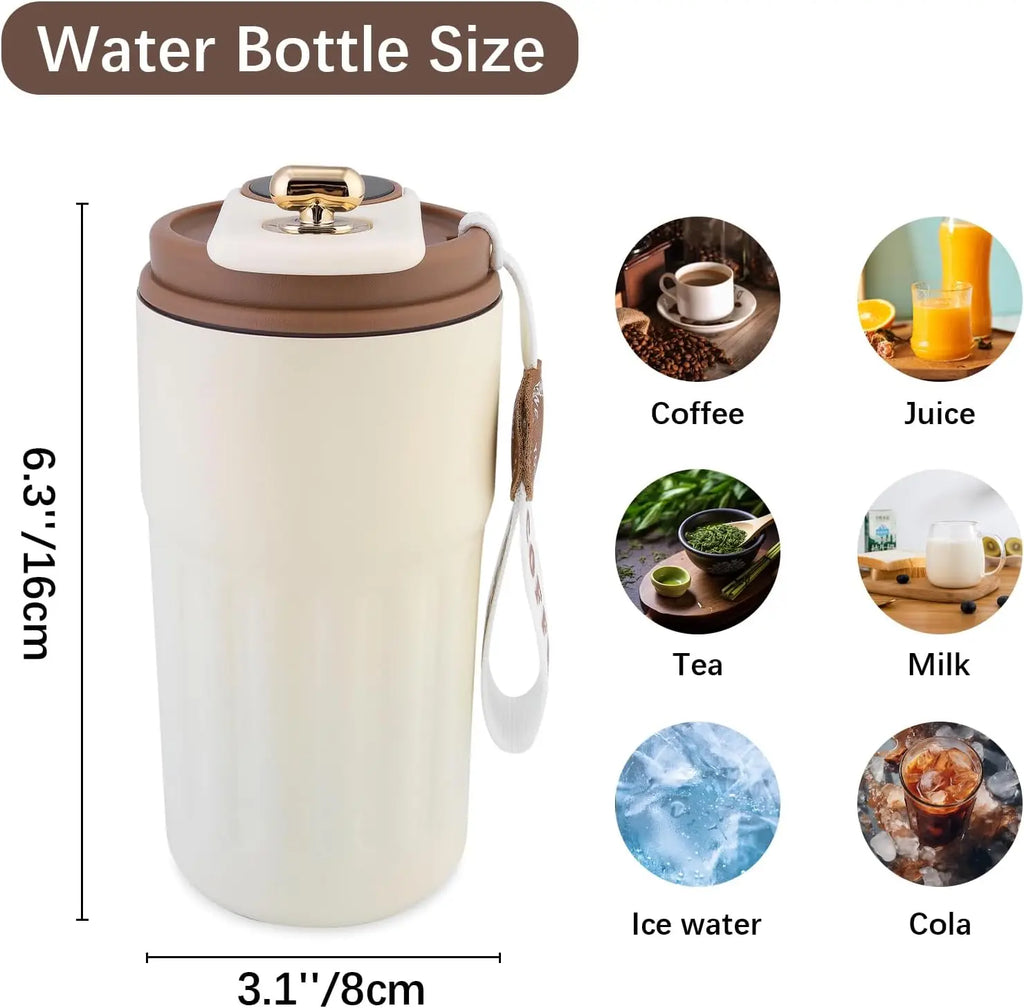 450ml Thermos Bottle Smart Display Temperature 316 Stainless Steel Vacuum Cup Office Coffee Cup Business Portable Thermal Mug