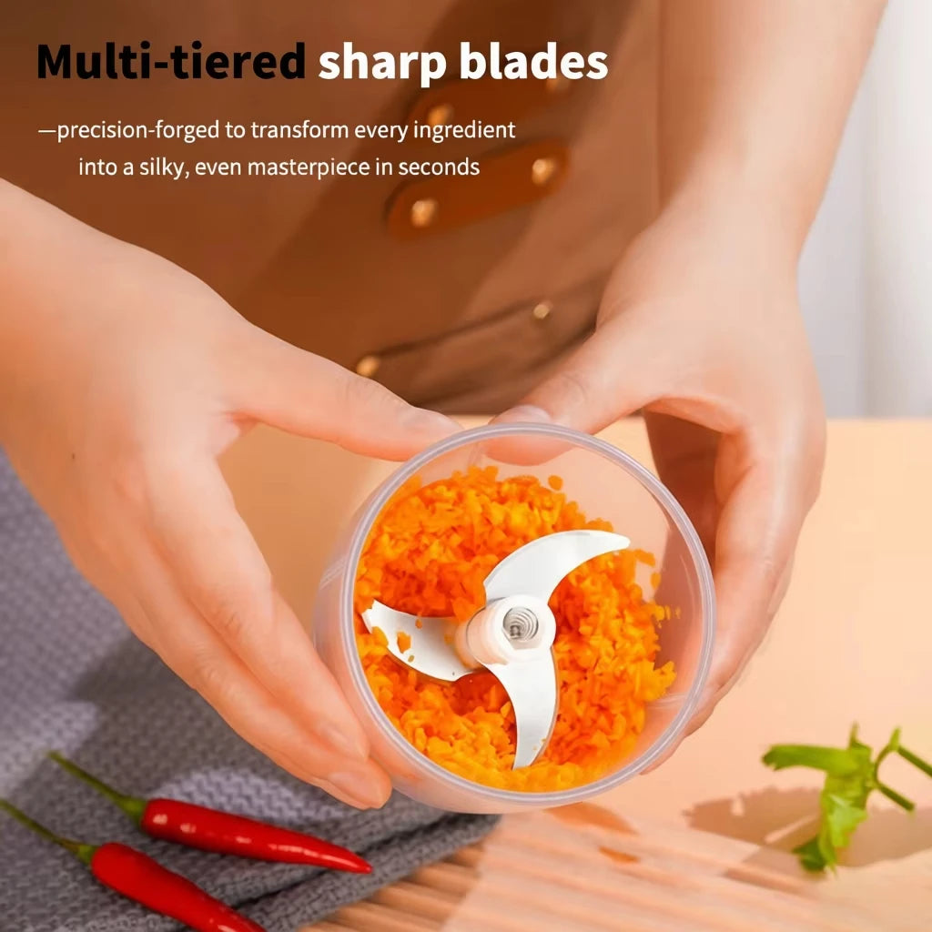 Electric Garlic Masher, Meat Grinder, 260ML Rechargeable Onion, Vegetable, Chili Grinder, Kitchen Blender