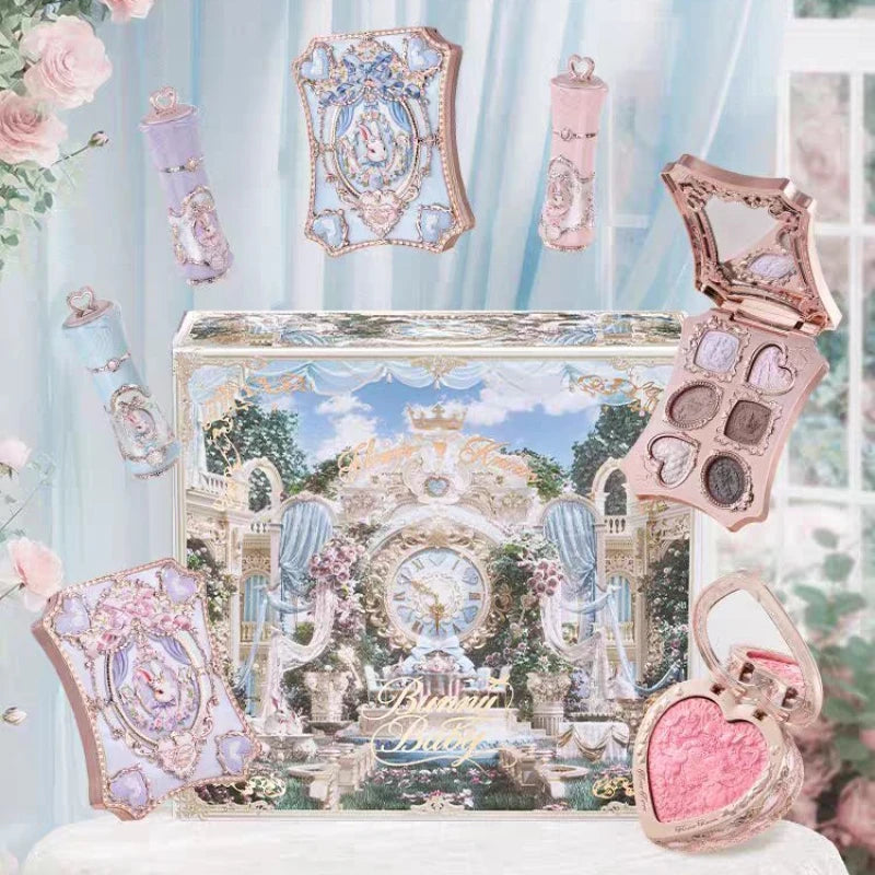 Flower knows Bunny Garden Collection Lip Cream Blush Air Cushion CC Cream Liquid Foundation Eye Shadows Palette Makeup Set