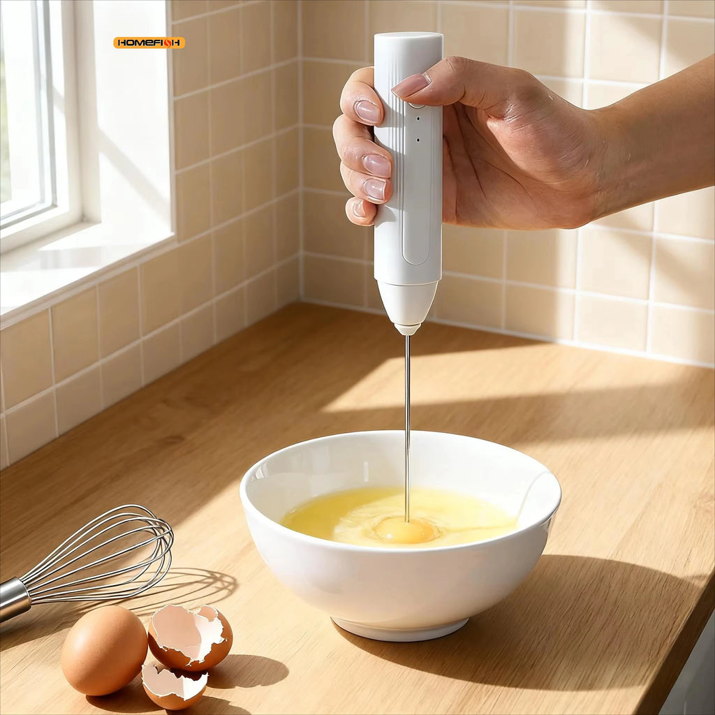 Electric Milk Frother Coffee Frother Set AA Size Kitchen Egg Beater Cream Frother Mixer for Coffee Lovers And Bakers