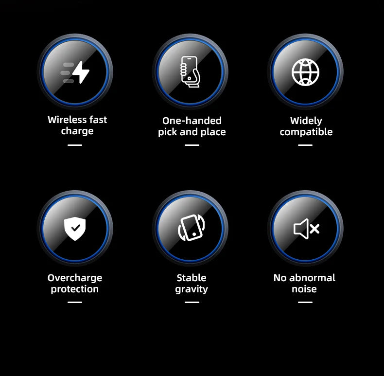 Wireless Charger Car Mount for Air Vent Mount Car Phone Holder Rotating Intelligent Infrared Fast Wireless Charging Charger