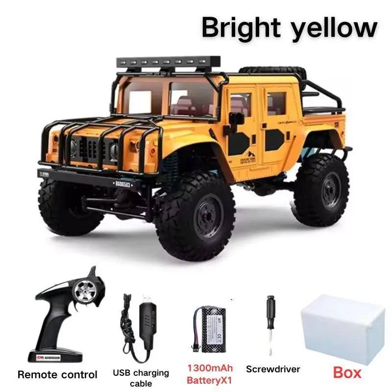 JJRC Q121 RC CAR 4WD Mountaineering Off-Road High Speed Vehicle 1:12 Size RC Car Simulation Hummer Truck Model Children's Toys