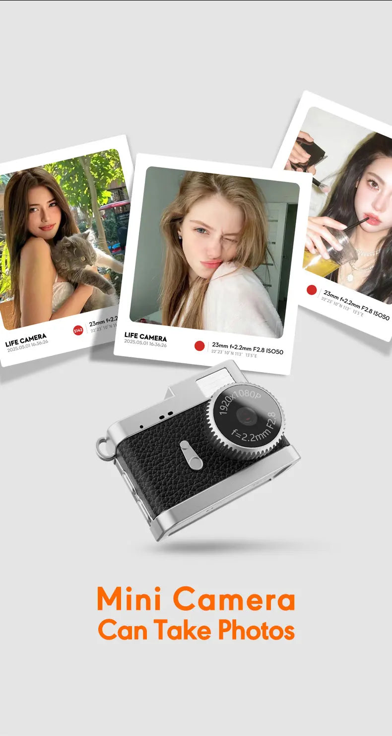 S142 Retro Digital Camera 720P Video Recorder LED Fill Light 0.96 Inch IPS Screen Portable Mini Digital Camera