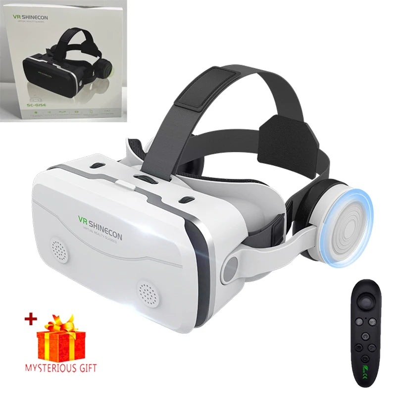 Virtual Reality VR Glasses 3D Headset Devices Viar Helmet Goggles Lenses Smart For Smartphones Phone Mobile Realidade Headphone