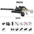 Electric Automatic Gel Bullet Assault Rifle Toy Gun Launcher for Children, Manual and Automatic Operation, Electric M416