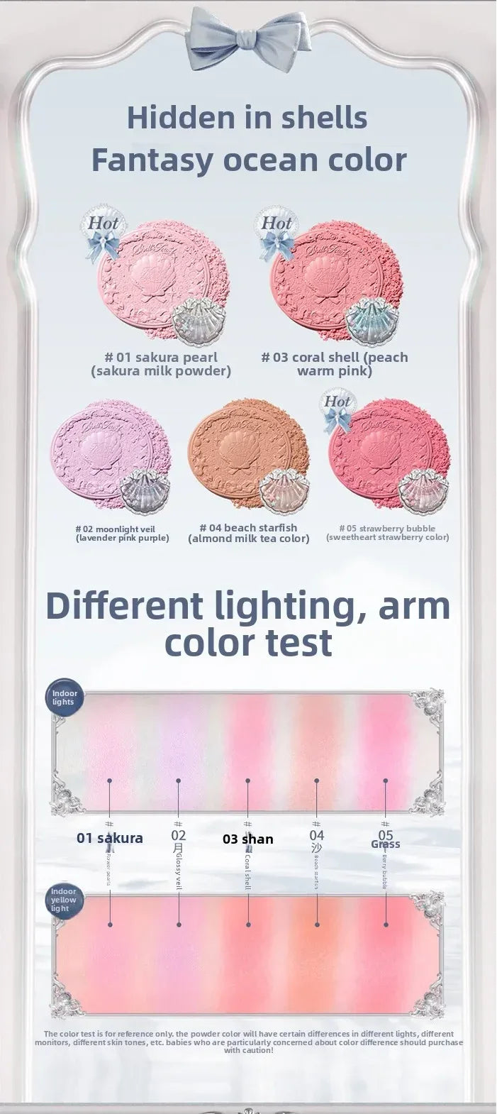 Flower knows bunny Collection Makeup Set Eyeshadow Palette Blush Lip Gloss Makeup Bag Matte Glow Shimmer Eye Shadow Kit