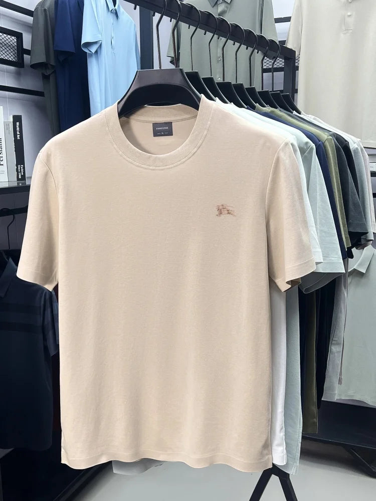Luxury brand breathable cotton short sleeved exquisite Paul Pony embroidered T-shirt summer comfort casual round neck men's wear