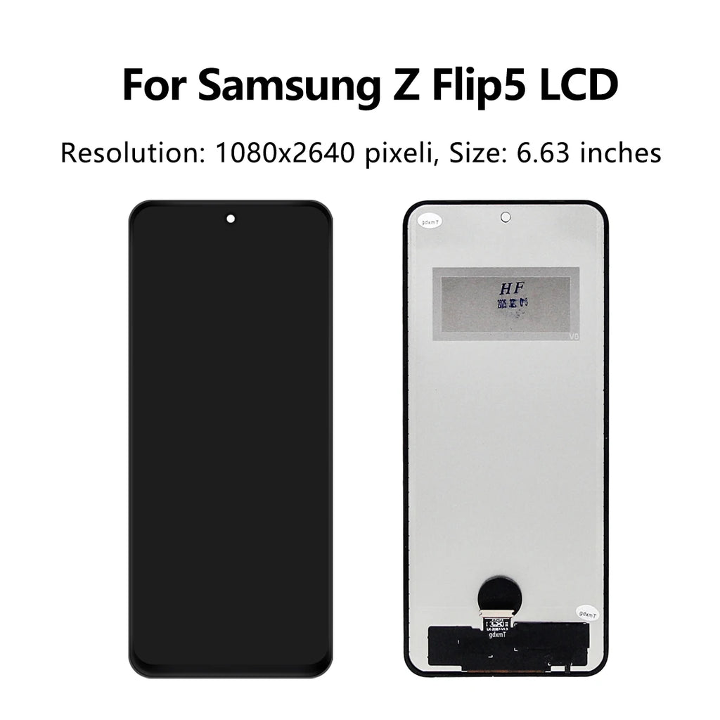 Tested Z Flip5 5G SM-F731B F731U F731W F731N For Samsung For Z Flip 5 LCD Display Touch Screen Digitizer Assembly Replacement