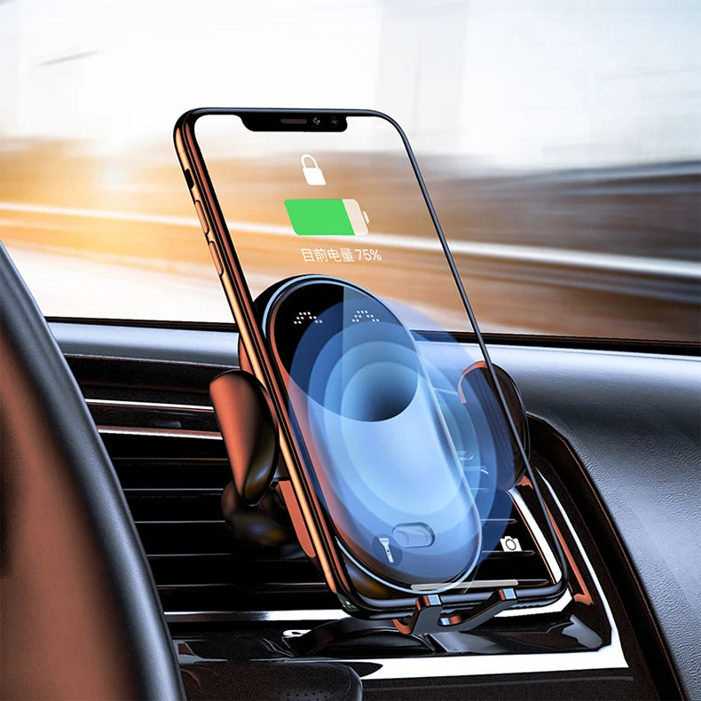 Wireless Charger Car Mount for Air Vent Mount Car Phone Holder Rotating Intelligent Infrared Fast Wireless Charging Charger