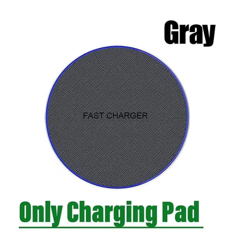 Ultra-Thin Fast Wireless Charger Pad for Samsung Galaxy S25  iPhone 17 16 15 14 13 Pro Max Wireless Induction Charging Station