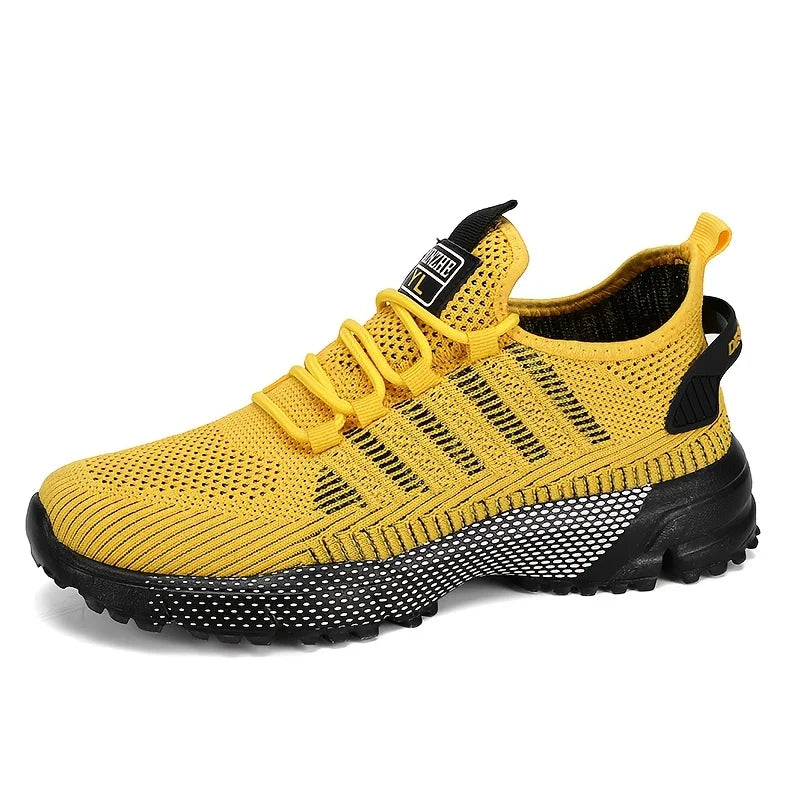 Mens All Season Breathable Mesh Sports Shoes Casual Stylish Non Slip EVA Sole Lace Up for Running Walking Outdoor Activities