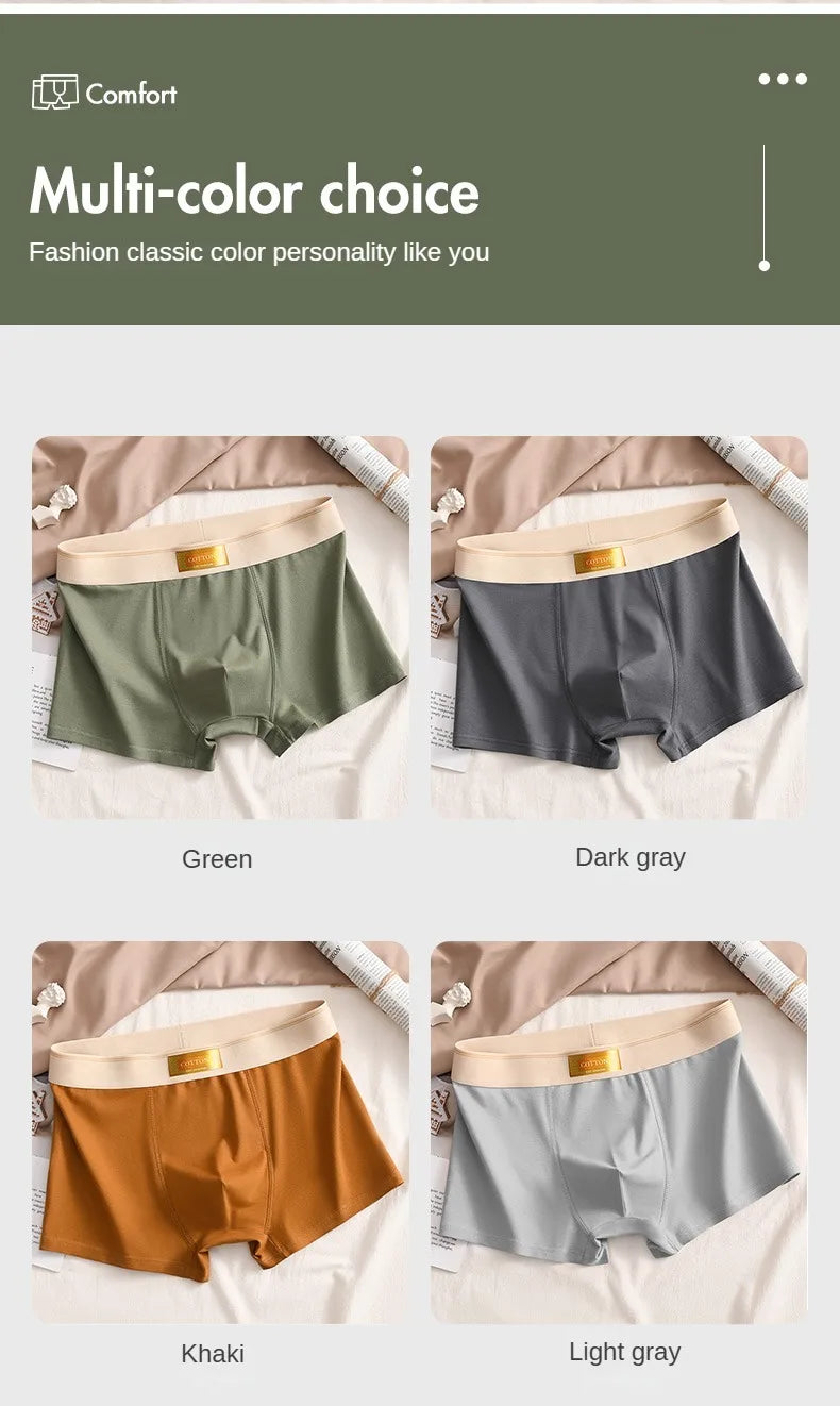 Luxury Men Underpants Man Cotton Breathable Comfortable Boxer Selling Shorts Men's Panties Plus Size Panties Underwear Gift