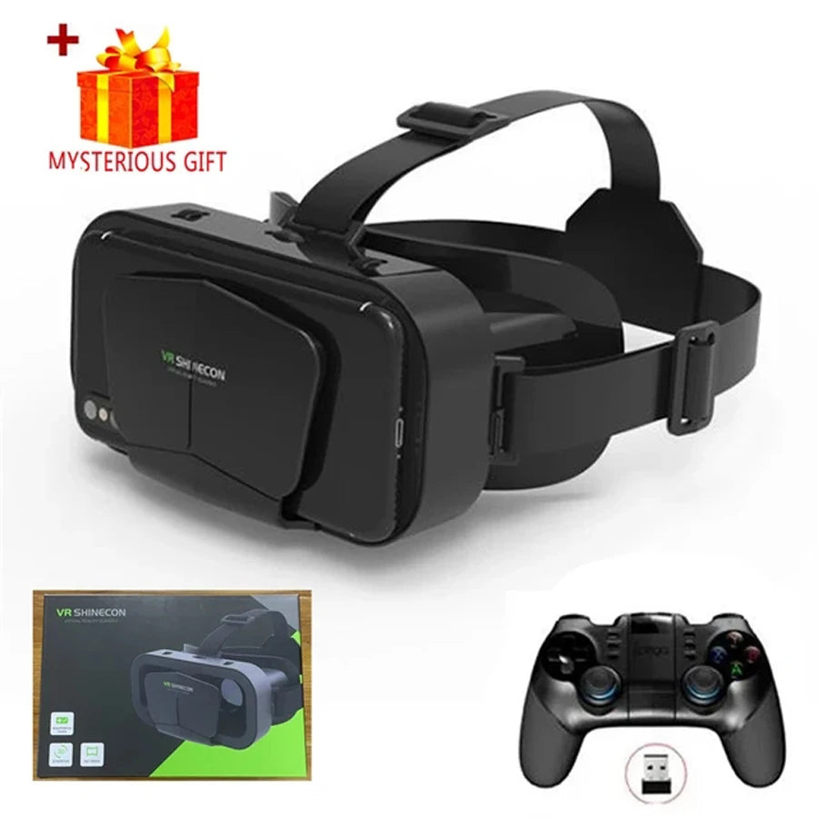 Shinecon Viar 3D VR Glasses Virtual Reality Device Helmet Lenses Headset Goggle Smart For Smartphone Cell Phone Mobile Realidade