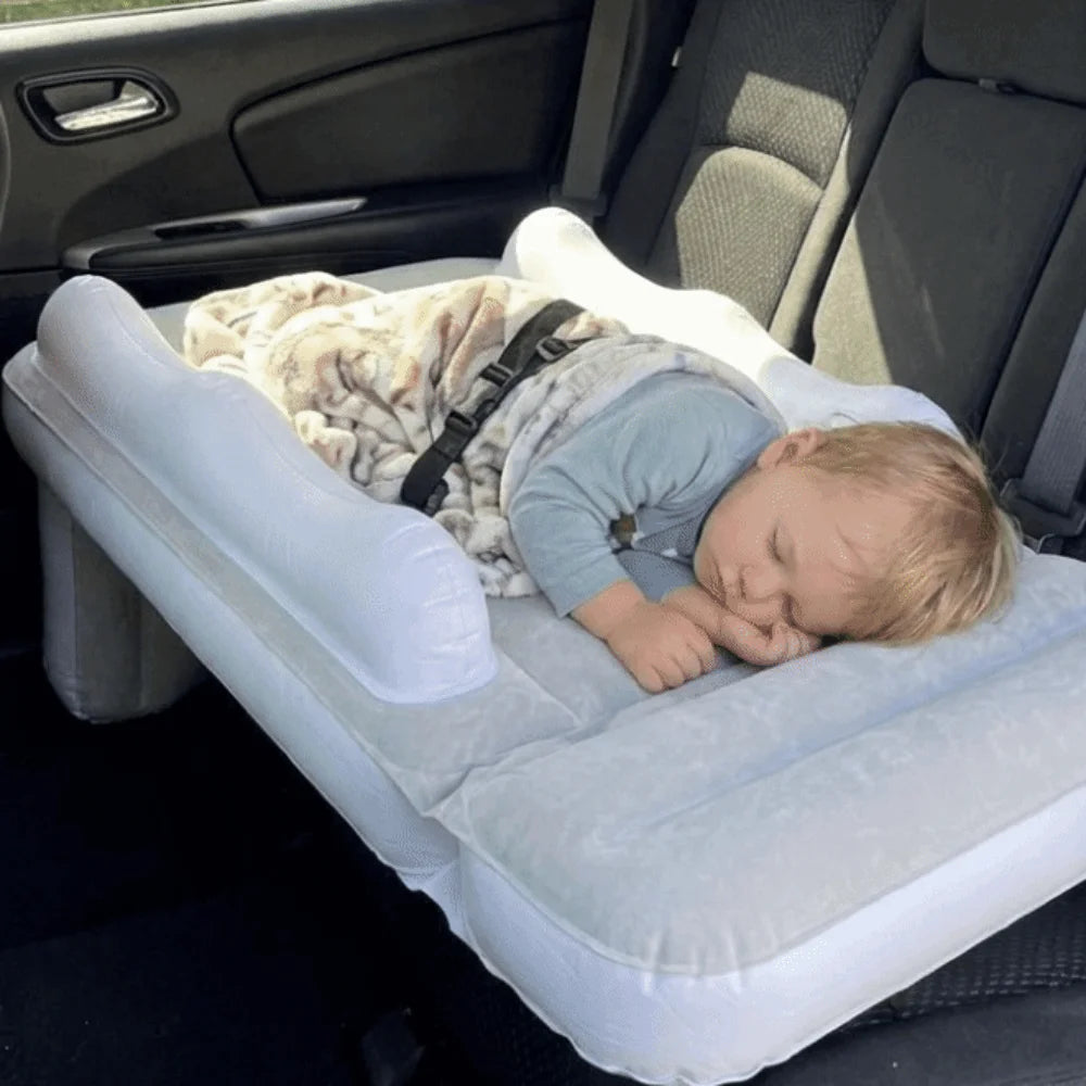 PVC Material Airplane Bed Inflatable Heavy Duty Kids Travel Bed Sleeping Cushion Hold Up To 88LBS Air Bed Seat Extender