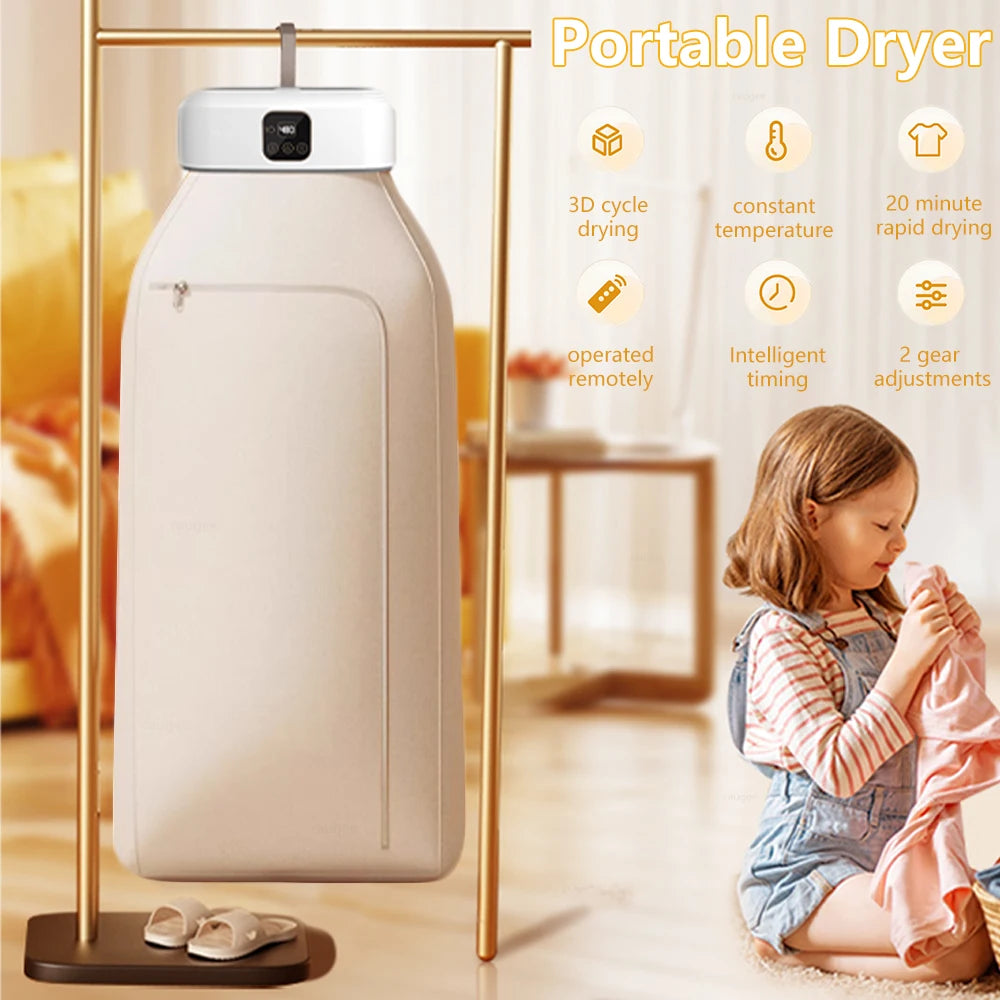 Portable Clothing Dryer Electric Portable Clothes Dryer UV Sterilization Folding Portable Clothing Dryer Foldable Laundry Dryer