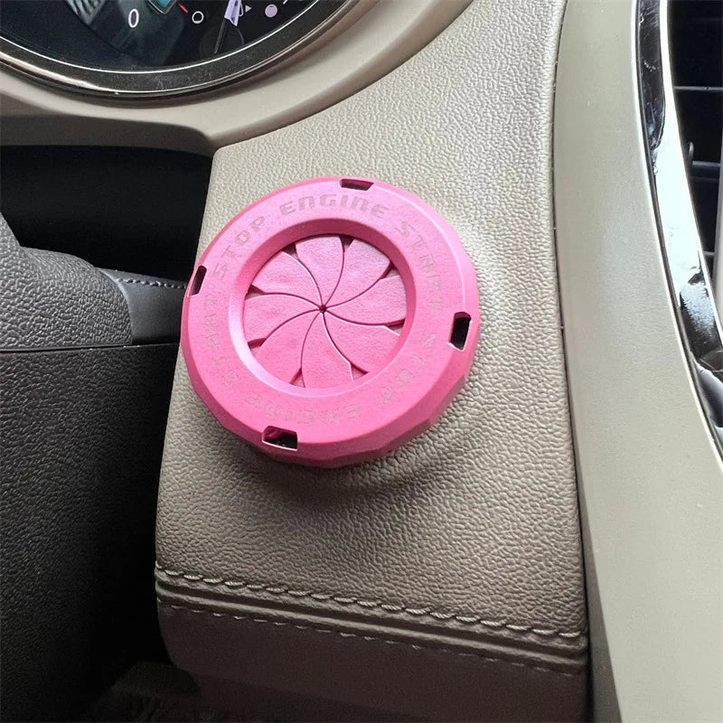 Ignition Device Decor Motorcycle Key Cover Car Interior Sticker Decorative Rotary Push To Start Button Cover for Motorcycle Lock