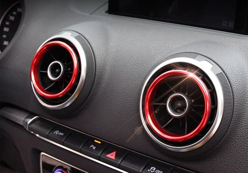 Car Air Center Console Outlet Trim Inner Ring Cover For Audi A3 8V S3 2014-2019 AUDI Q2 Sportback Sedan Accessories Car Styling