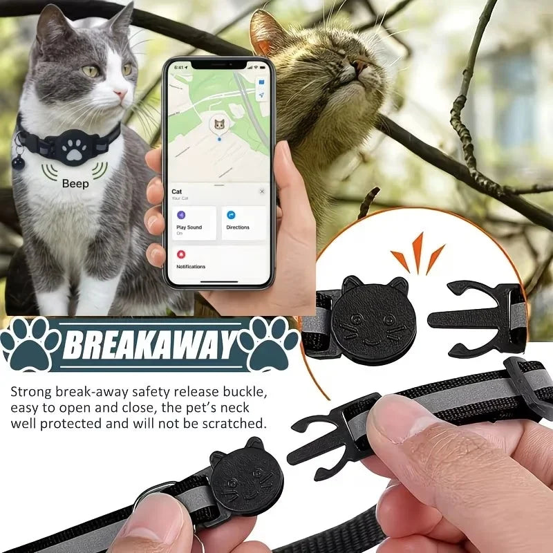 Pet(Cats and dogs)Locator Set GPS Tracker Collar Set, Pet Additions, Compatible with Apple Find My