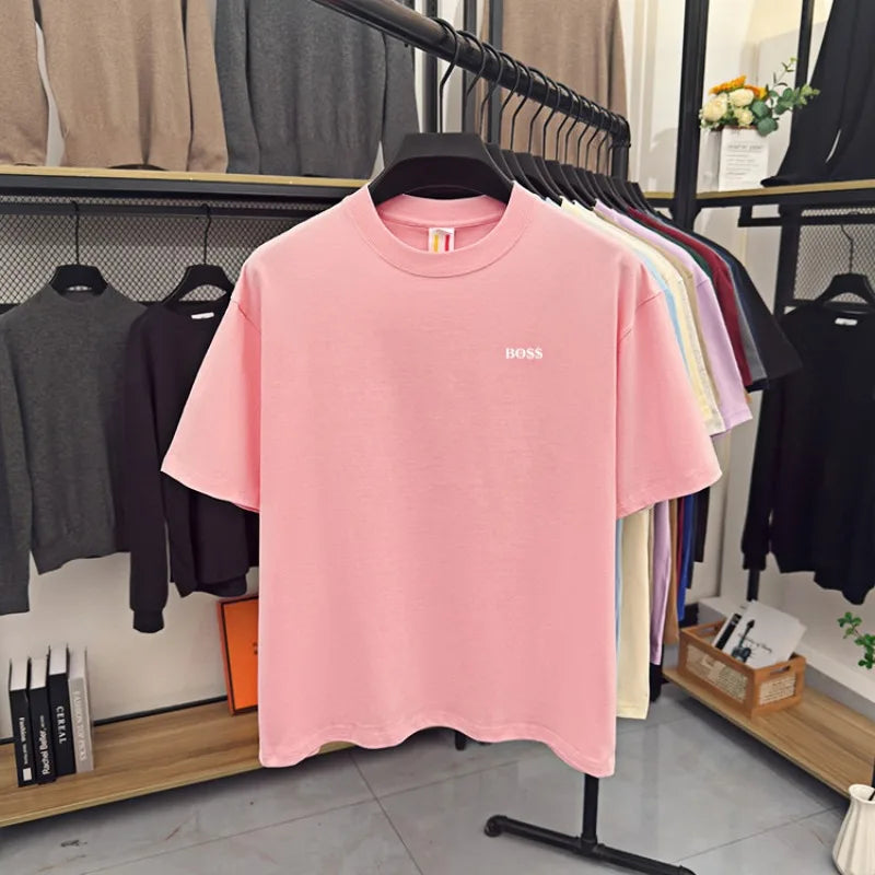 High end brand round neck short sleeved T-shirt print letters men's 2026 summer new  casual breathable T-shirt