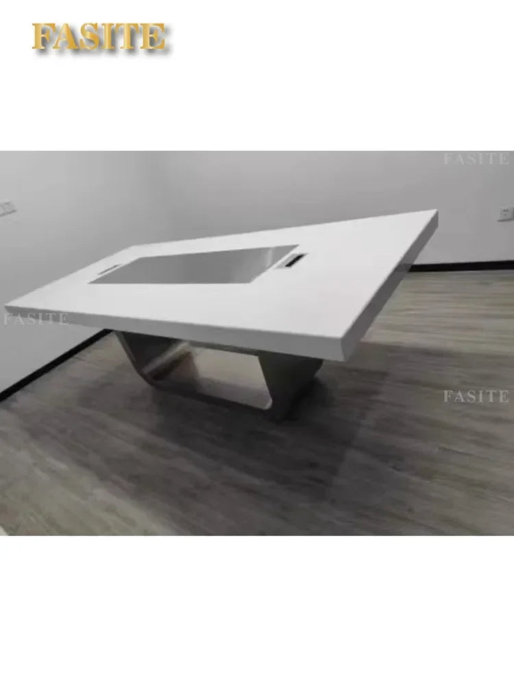 Premium Office conference  modern training reception desk, conference room, large table and chair set