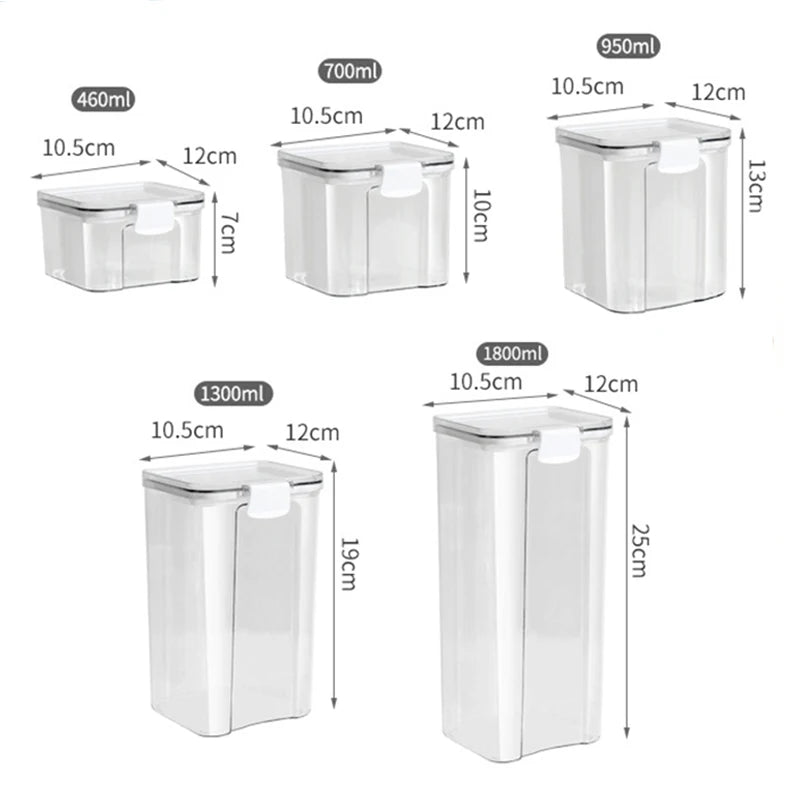 Set de Frascos Herméticos para Cocina - Organizador de Alimentos