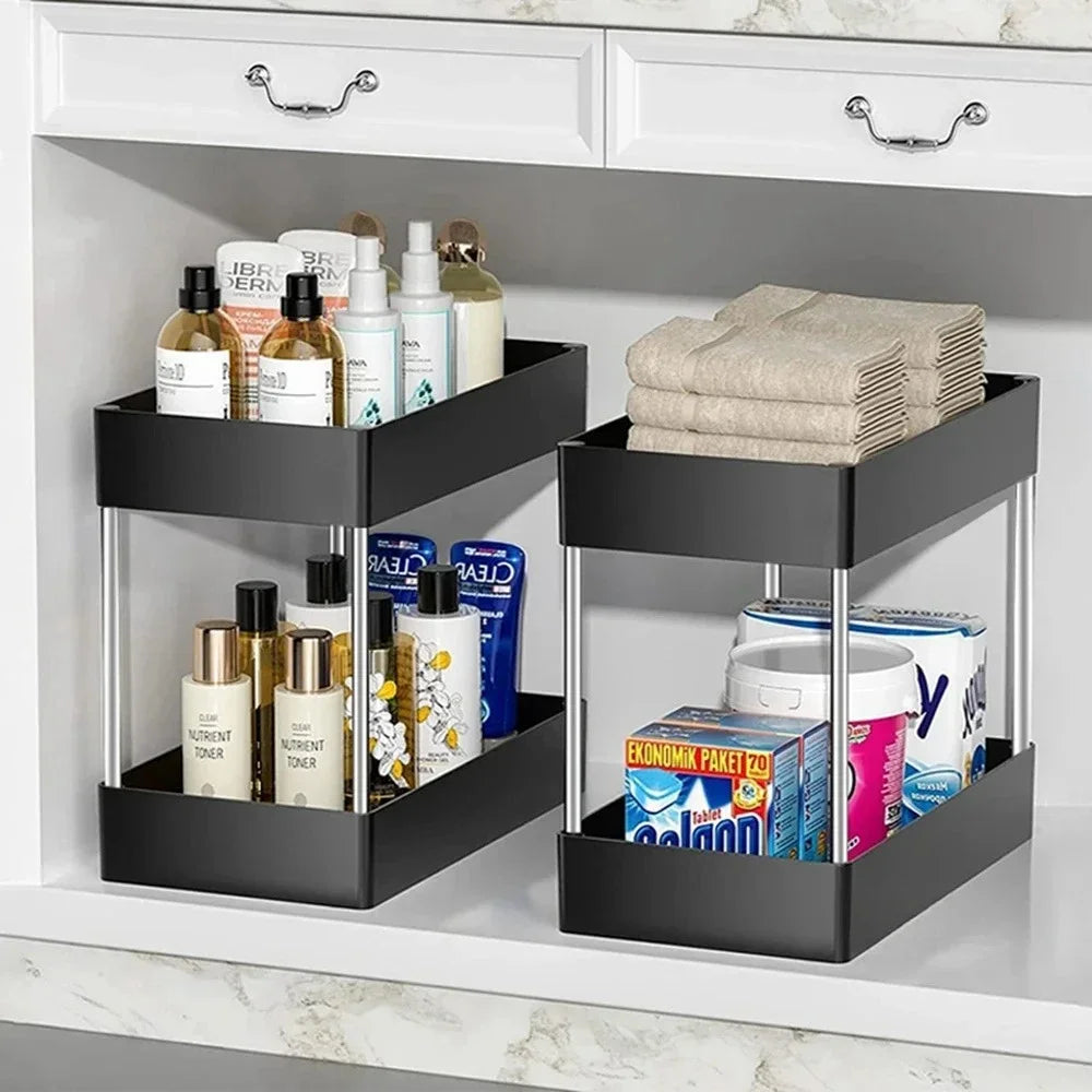 Organizador Bajo Mesada 2 Niveles - Baño y Cocina