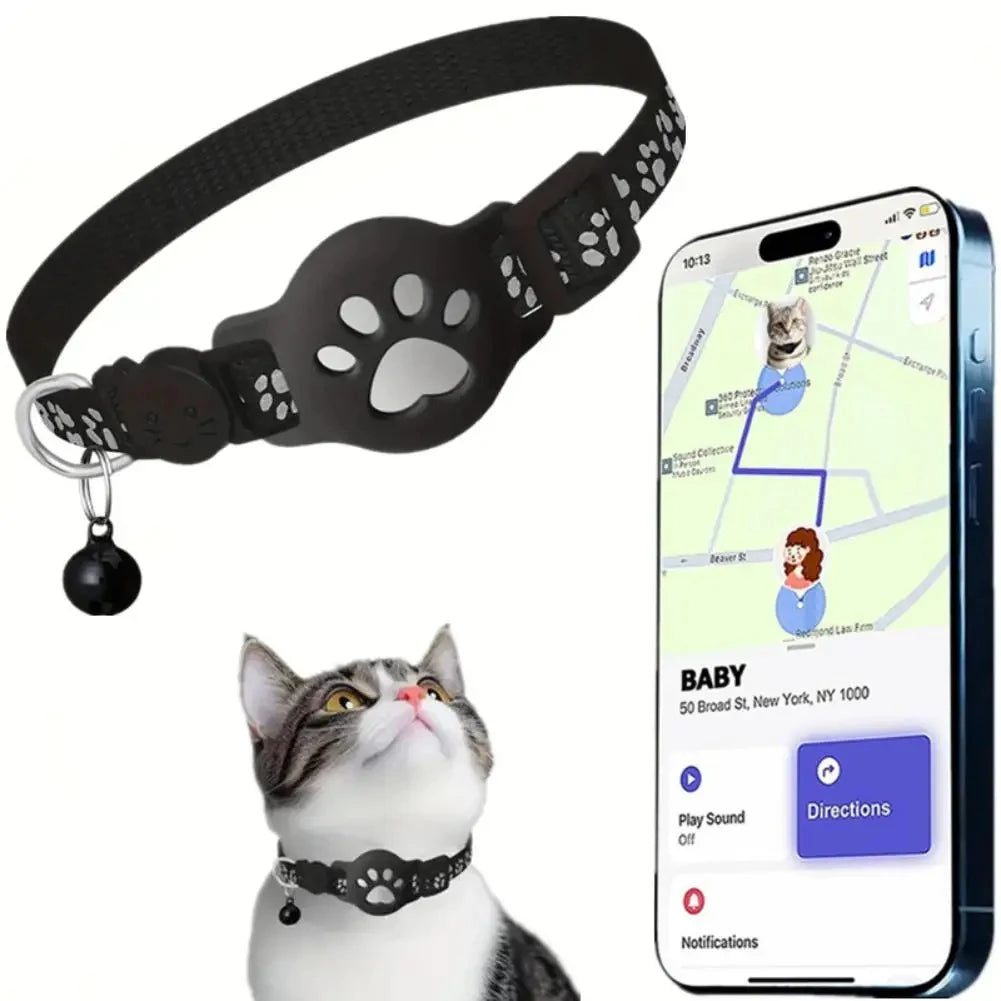 Smart GPS Tracker Collar for Cat Dog Real Time Anti-Lost Waterproof Pet Locator Adjustable Safety Buckle Reflective
