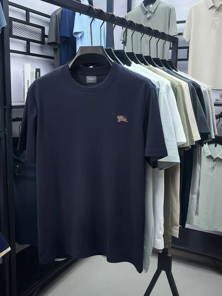 Luxury brand breathable cotton short sleeved exquisite Paul Pony embroidered T-shirt summer comfort casual round neck men's wear