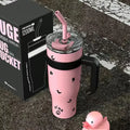1200ML Stainless Steel Vacuum Insulated Tumbler Large-capacity Water Bottle Thermos Straw Cup Outdoor Travel Drinkware Kettle