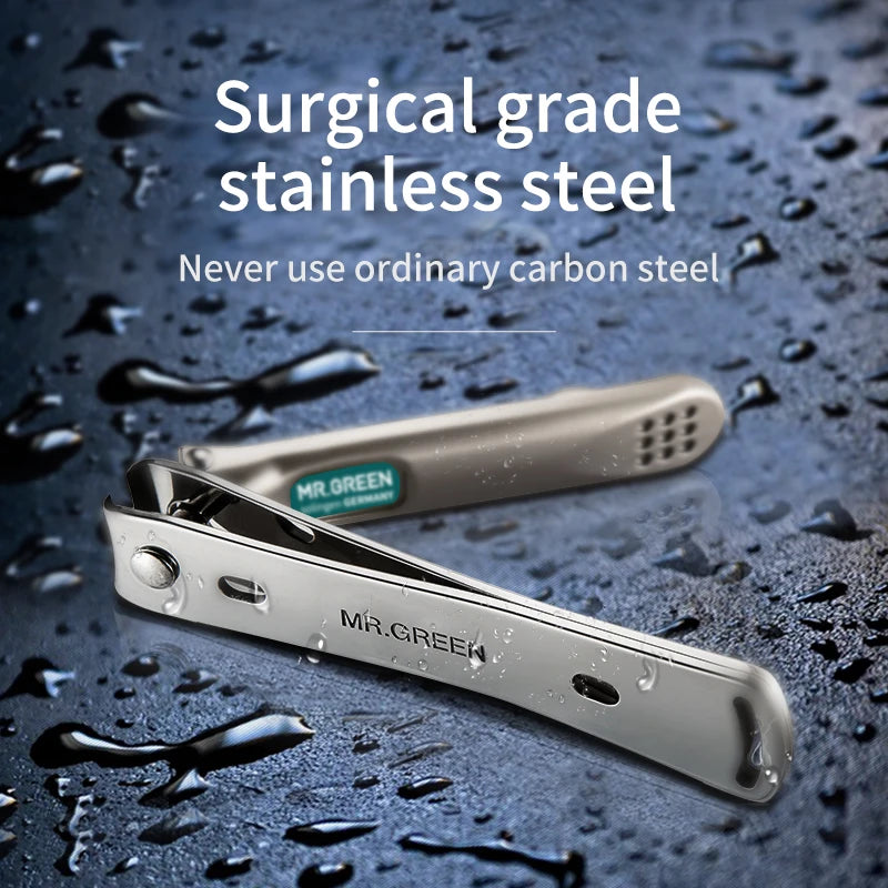 MR.GREEN Nail Clippers Stainless Steel Curved Blade Clipper Fingernail Scissors Cutter Manicure Tools Trimmer with Nail Files