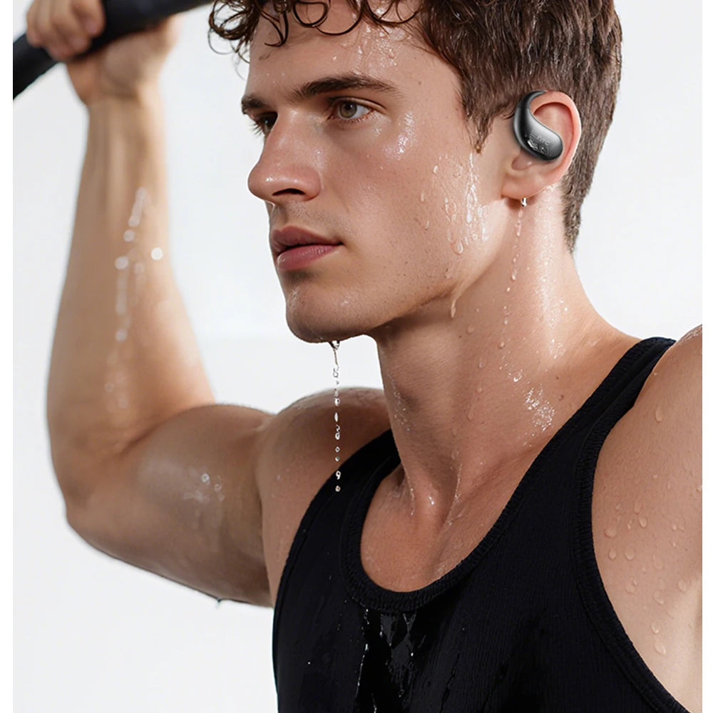 【HTC NE57】 Bluetooth V6.0 Earphones AI Translator Earbuds OWS Sport Wireless Headphones Comfort Earhooks Long Life with Mic