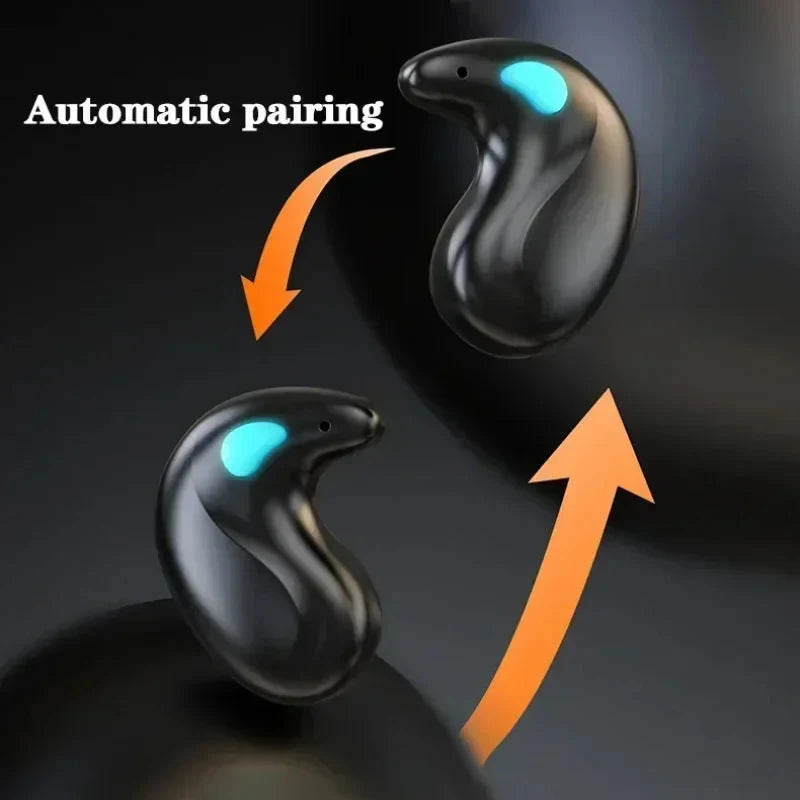 NEW X55 Earphone Stereo Hidden Headsets with Mic HD Call Waterproof Sleeping Earbuds Wireless Mini Headphones TWS Bluetooth