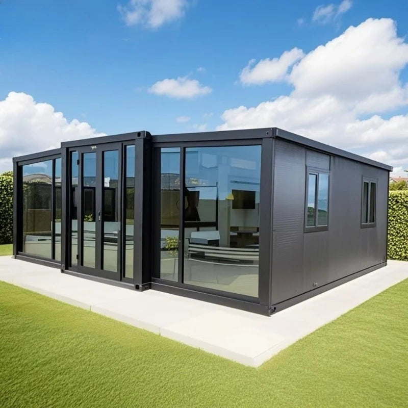 High Quality 20ft 40ft Expandable Container House Luxury 2 3 Bedroom Movable Prefab Foldable Villa Made of Steel Sandwich Panel