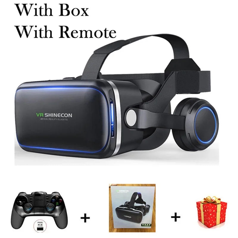 VR Shinecon 6.0 Casque Virtual Reality Glasses 3 D 3d Goggles Headset Helmet For iPhone Android Smartphone Smart Phone Viar Lens
