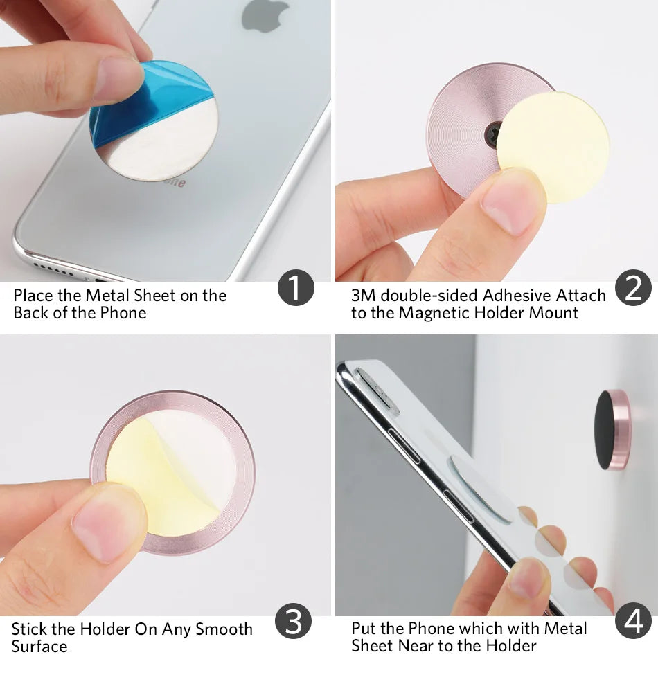 Universal Magnetic Car Phone Holder Magnet Mount Bracket Stick on Car Dashboard Wall All Mobile Phone Holder For iPhone Samsung