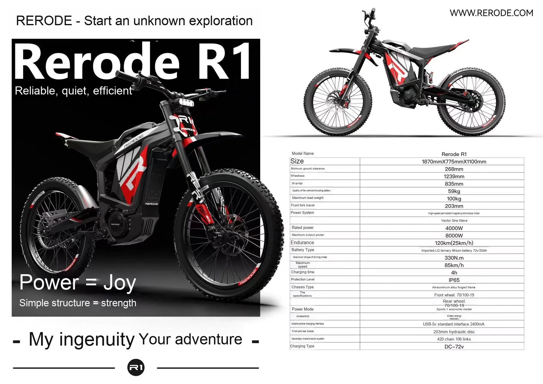 Moto Eléctrica de Cross 72V 8000W | Todoterreno para Adultos - ¡Velocidad Extrema!