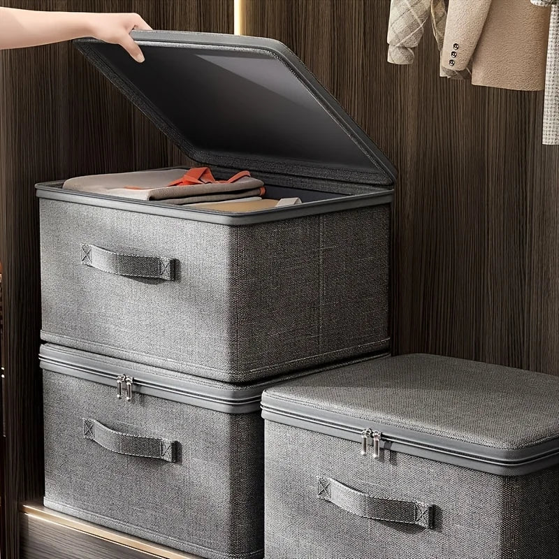 Caja de Almacenamiento Plegable con Tapa - Edredones y Ropa Interior