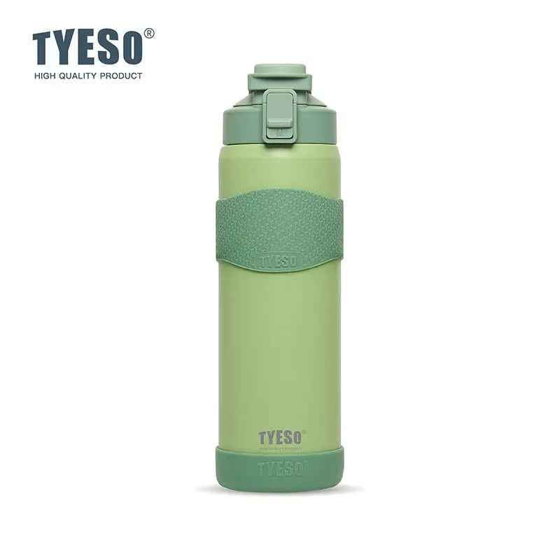TYESO Vacuum Flasks Insulated Water Bottle 24H Cold 12H Hot Stainless Steel Leakproof Sports Bottle for Gym Travel Drinkware
