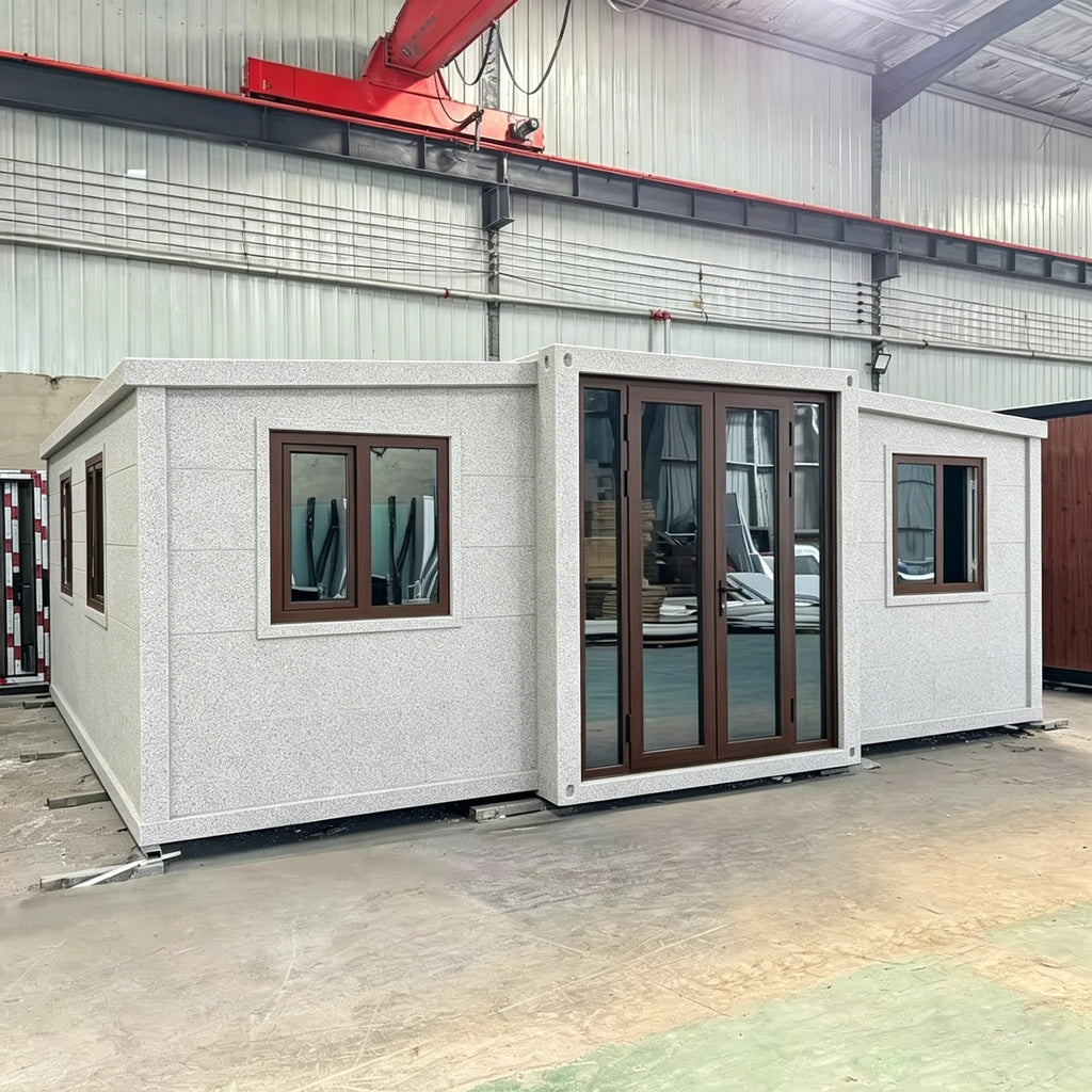 20FT 40FT Expandable Prefab Villa, Movable Modern Container House with 2/3/4/5 Bedrooms, Ready to Use Portable Modular Home