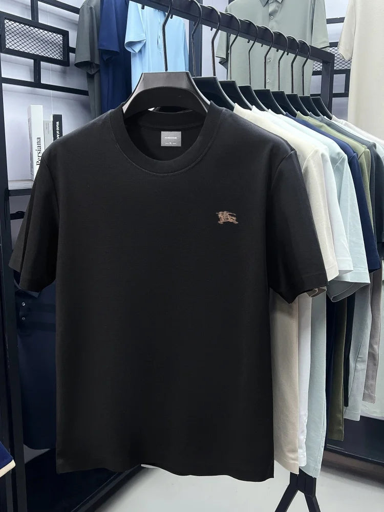 Luxury brand breathable cotton short sleeved exquisite Paul Pony embroidered T-shirt summer comfort casual round neck men's wear