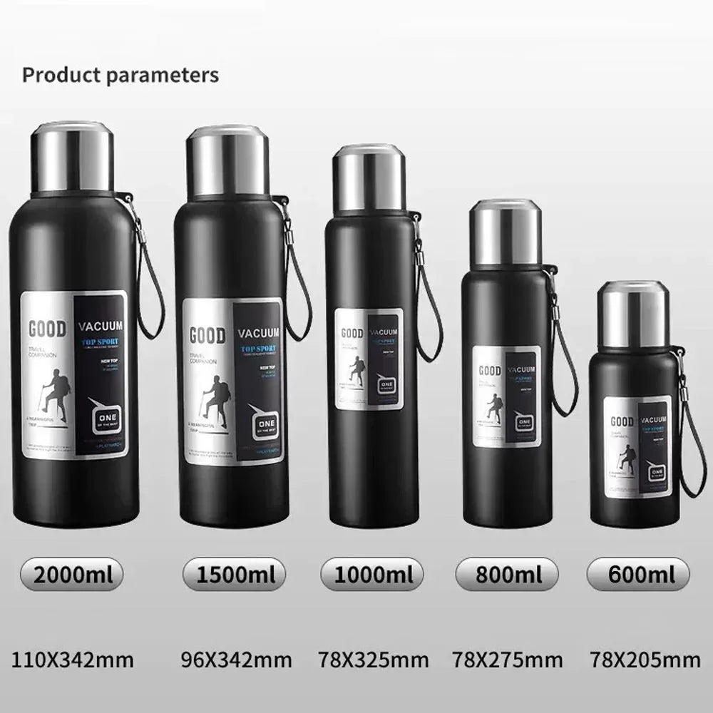 Large Capacity Stainless Steel Insulated Tumbler Cold Heat Retention Travel Thermal Mug Flask For Coffee Tea Water Outdoor Daily