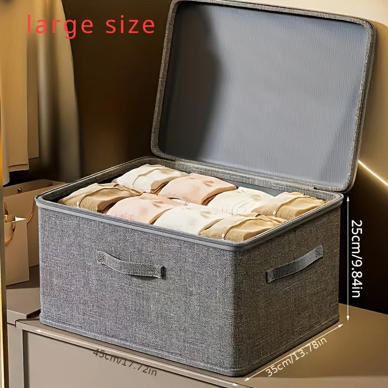 Caja de Almacenamiento Plegable con Tapa - Edredones y Ropa Interior