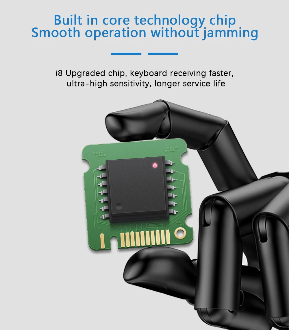 Mini Teclado Inalámbrico 2.4G con Touchpad y Retroiluminación