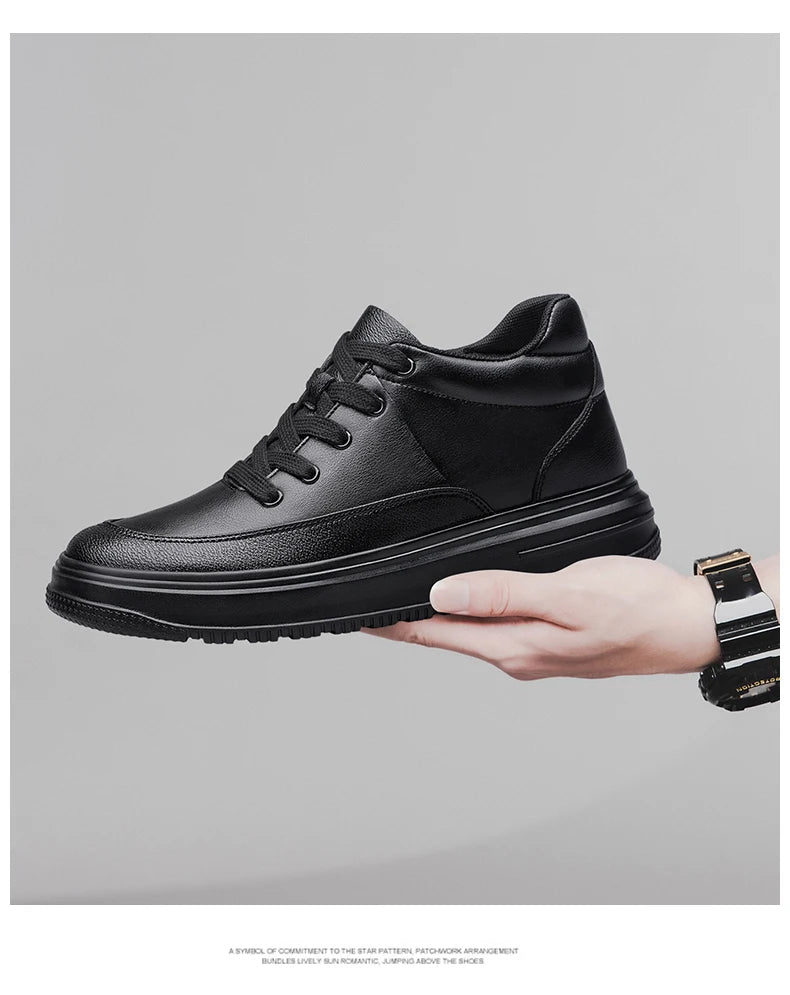 New Invisible Inner Height Increasing Men's Shoes 8cm Trendy Sports Shoes White Shoes British Height Increasing Casual Sneakers