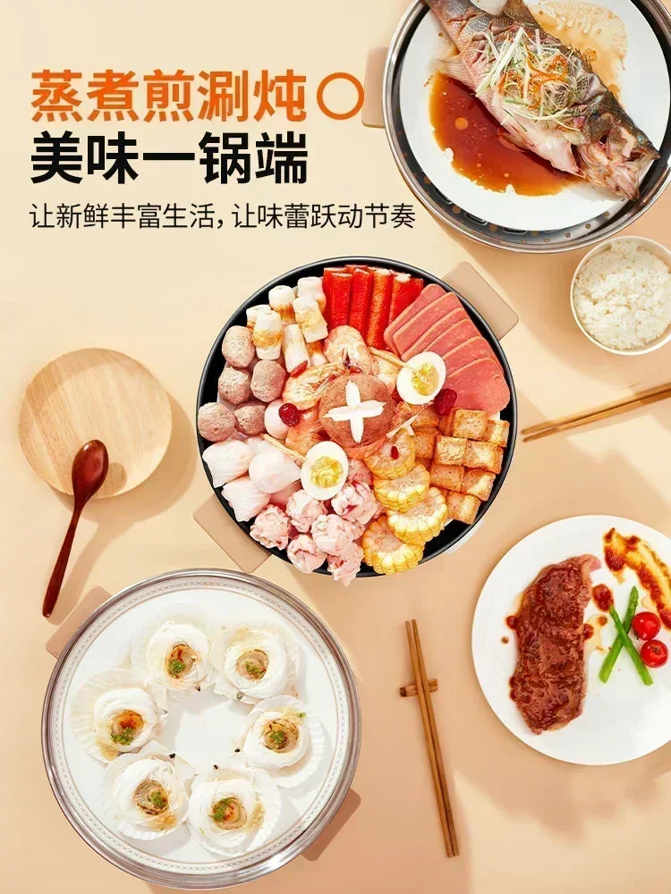 New household multi-functional three-layer stainless steel large-capacity vegetable boiler electric steam engine