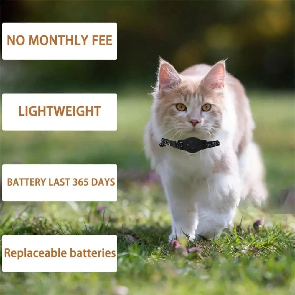 Smart GPS Tracker Collar for Cat Dog Real Time Anti-Lost Waterproof Pet Locator Adjustable Safety Buckle Reflective