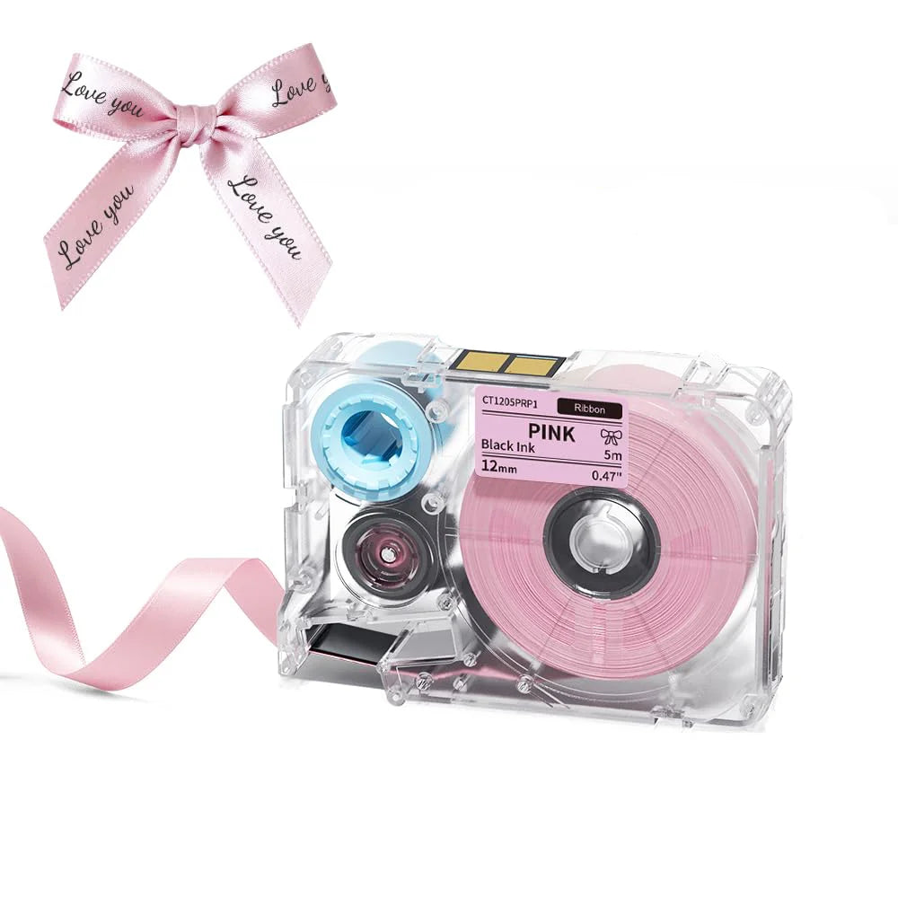 Phomemo A30 Ribbon Label Printer Bluetooth Portable Mini Sticker Printer Rechargeable for Gift Wrap Decorations, Cloth Name Tag
