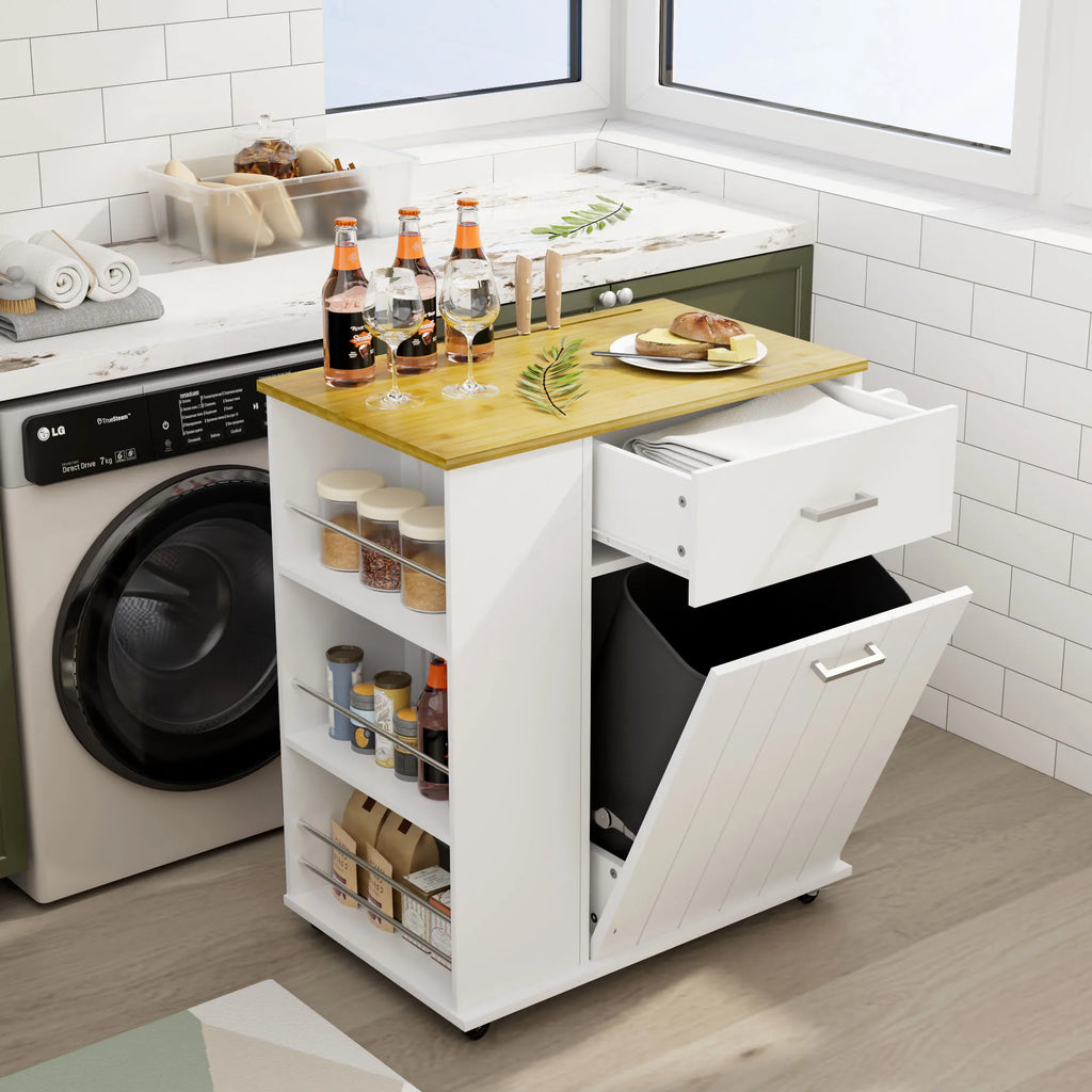 Rolling Kitchen Island With Spice Rack Storage Kitchen Cabinet On Wheels Tile Out Door Pet Proof Trolley Cart For Dining Room