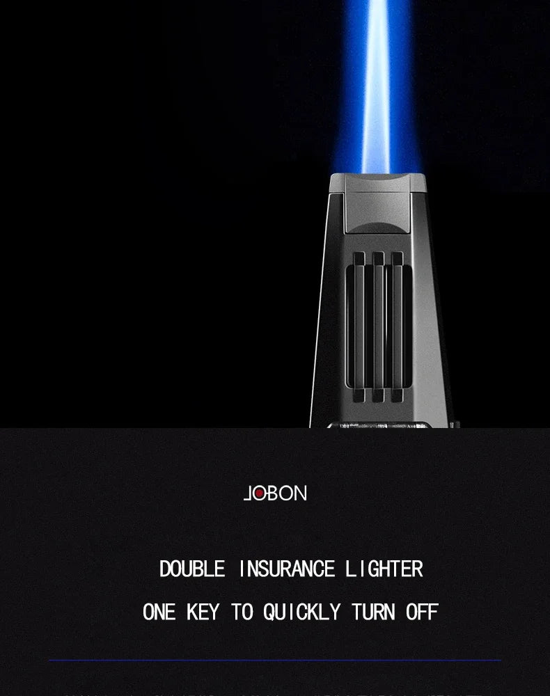 JOBON Kitchen BBQ  Cigar Big Jet Flame Turbo Torch Fire Lock Adjust Refill Lighter Without Butane Gas